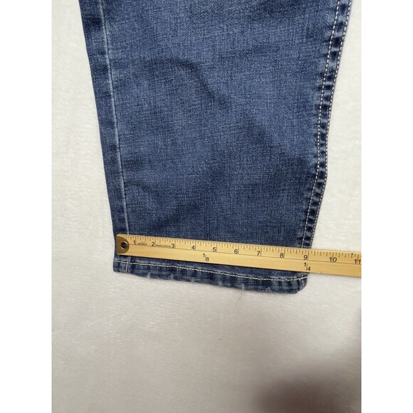 T.K. Axel Slim Boot Men's Stretch Blue Denim Jeans Size 36x32 - Picture 9 of 15